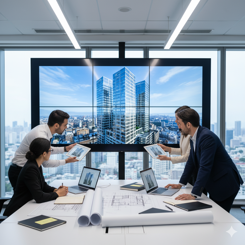 3D architectural design model for new build project